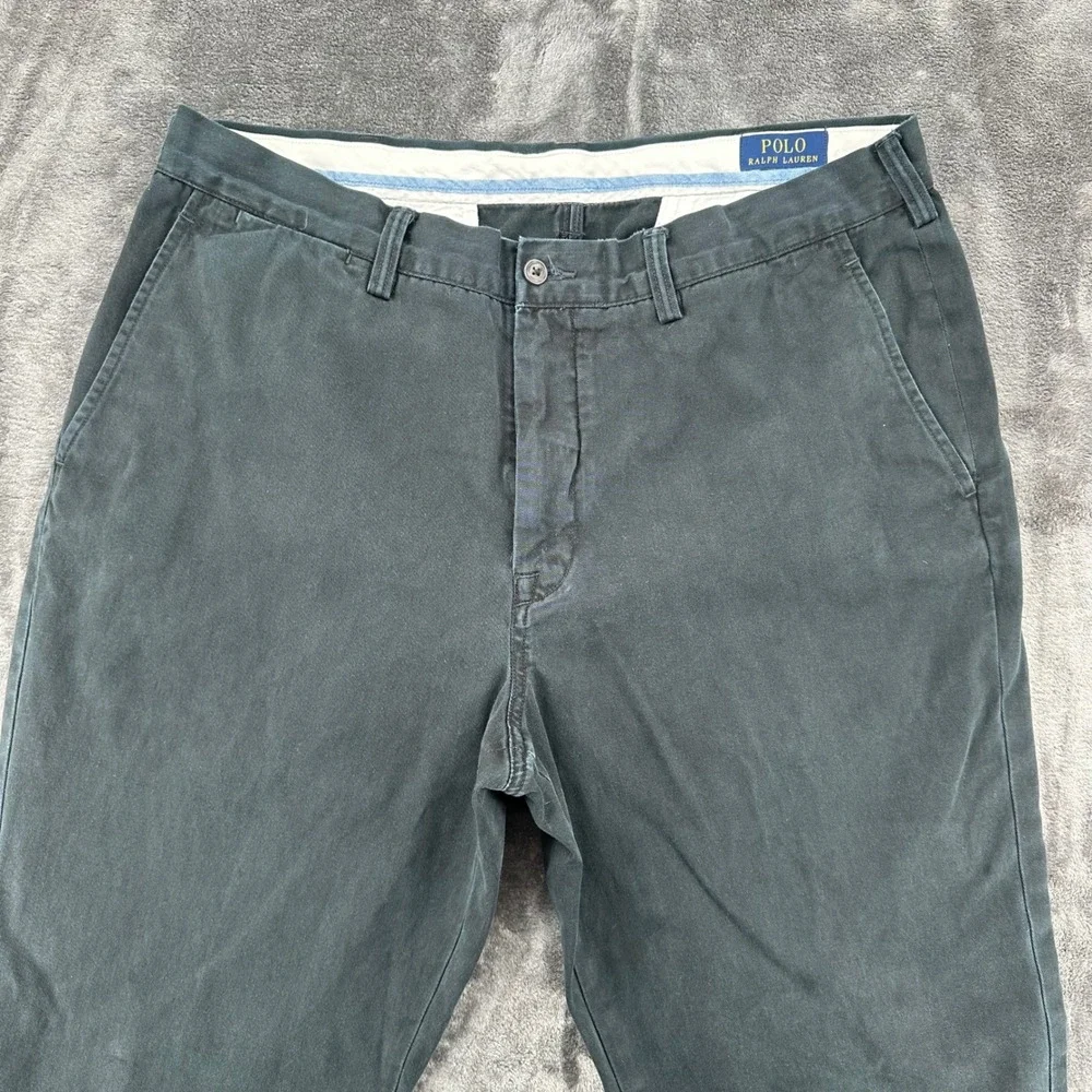 Polo Ralph Lauren The Polo Chino Mens 36x32 Green Cotton Twill Straight Pants
